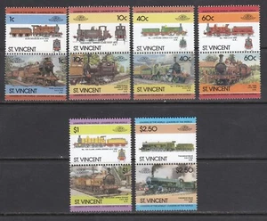 Trains Issue № 4 World Leaders 1985 Saint Vincent MNH 12 v perf Complete Set - Picture 1 of 1