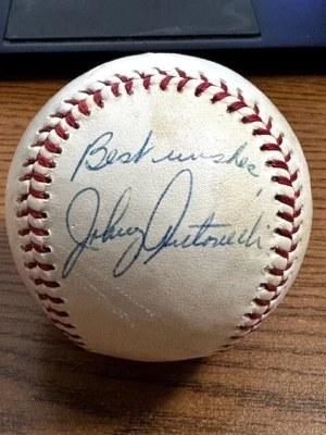 JOHNNY ANTONELLI SIGNED AUTOGRAPHED OL BASEBALL!  Braves, Giants, Indians! - Image 1 of 2