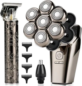 5-in-1 Rotary Electric Shaver 4D Rechargeable Bald Head Hair Beard Trimmer Razor - Picture 1 of 10
