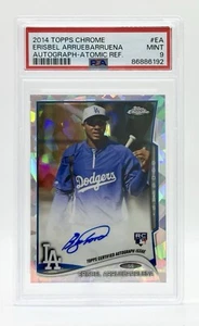 PSA 9 2014 Topps Chrome Atomic Refractor Erisbel Arruebarrena RC Auto 1/10 - Picture 1 of 2