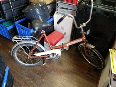 1970s JC Penney Auto-Mini Folding Bicycle Rare w/ Monkey Bars & Rear Rack  - Image 1 of 4