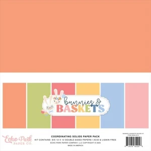 Echo Park - Bunnies & Baskets - 12x12" co-ordinating solids paper pack - Bild 1 von 1
