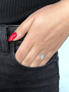 IGI Diamant Verlobungsring VVS2 E Birnenschliff 3,05 Karat Lab Created Best Price - Bild 1 von 9
