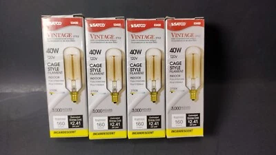 LOT  OF  4 Satco S2420 40T9/GOLD/9S/E12/120V /Vintage-NEW - Image 1 of 3