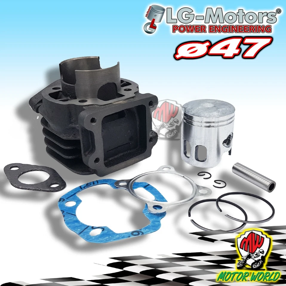 GRUPPO TERMICO 70cc CILINDRO SCOOTER ø47 RACING MBK BOOSTER SPIRIT 50 2T  - Imagen 1 de 1
