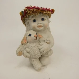 Dreamsicles 1997 "Love My Lamb" 10368 Cherubino alto 4,5" con agnello statuina BFK3# - Foto 1 di 13