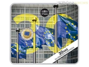 2 Euros Conmemorativos Francia 30 Años Bandera UE Bandera Color 2015 BU Blister - Imagen 1 de 2