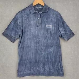 Fairway Blues Camicia Uomo Blu Medio Golf Polo Sport Stonewash Cotone Preppy USA - Foto 1 di 11