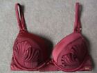 M&S AUTOGRAPH COPPER ROSE ART DECO SWISS EMBROIDERY WIRED PLUNGE BRA 30C 