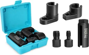 5PCS O2 Oxygen Sensor Socket Thread Chaser Set 3/8" 1/2" Drive x 7/8... - Picture 1 of 7