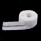 5Yds Pleated Edge Band Stretchy Cotton Ruffle Trims Sewing Craft White 5Cm