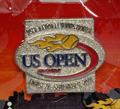 Rare 2001 US OPEN TENNIS PIN - New On Card NOS - Aminco  - Image 1 of 4