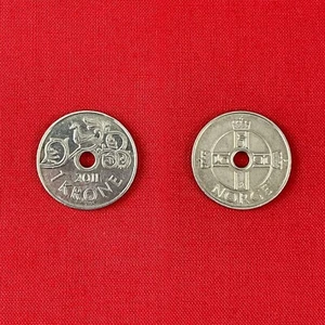1 Krone Norvège pièce de monnaie 2011 Harald 5 type 2 - Foto 1 di 4