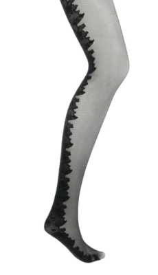 Betsey Johnson Women Floral Tights Black Size M/L 3473 - Image 1 of 4