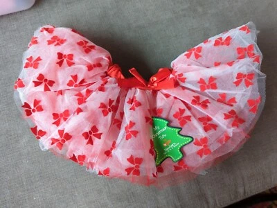 Baby Gear My Christmas Tutú Falda Recién Nacido hasta 12 Meses Tul Cinta Roja Hinchada Foto 1 de 4