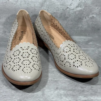 Patrizia by Spring Step Beige Perforated Slip On Loafers Women's Size 10.5-11 - Image 1 of 4