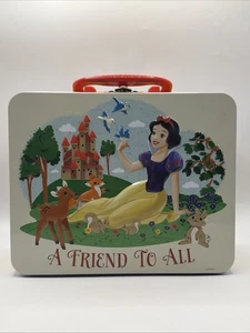 Fiambrera metálica RARA Walt Disney Blancanieves y siete enanitos "Un amigo para todos" - Imagen 1 de 7