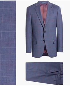 HART SCHAFFNER MARX NEW YORK FIT GLEN PLAID WOOL SUIT SIZE 40R - Picture 1 of 7