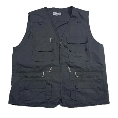 Chaleco OU YA WOLF para Hombres 3XL Carga Negro Exterior Pesca Utilidad Caza M2Y Foto 1 de 4