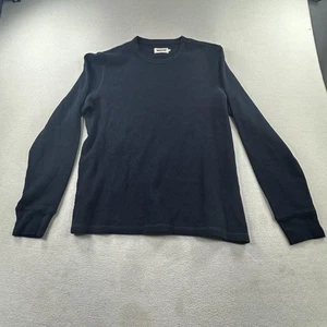 Taylor Stitch Thermal Shirt Mens 40 Navy Waffle Knit Long Sleeve Organic Cotton - Picture 1 of 10