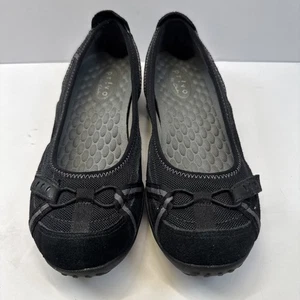Clarks Privo schwarze bequeme flache Slipper Ballerinas Größe 7,5 - Bild 1 von 7