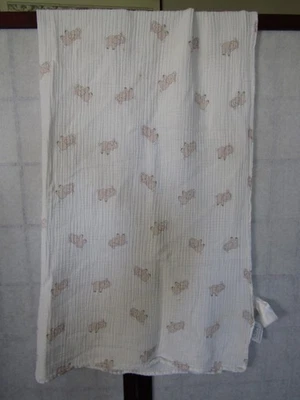 aden By Aden + Anais Cotton Muslin Swaddle Blanket Pink Elephant - Image 1 of 3