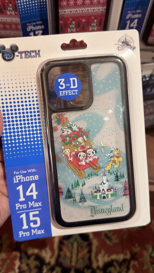 2025 DISNEY PARKS Holiday Santa Mickey & Friends In Sleigh iPHONE 14/15 Pro Max - Image 1 of 1