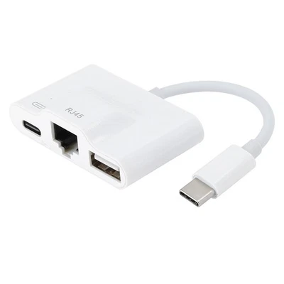 Ethernet Adapters USB Rechargeable TypeC External Wired Networking Card For NEW - Image 1 of 4