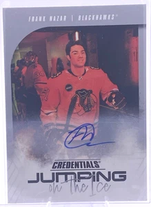 2024-25 UD Credentials FRANK NAZAR Jumping on the Ice Auto SP BLACKHAWKS - Bild 1 von 6