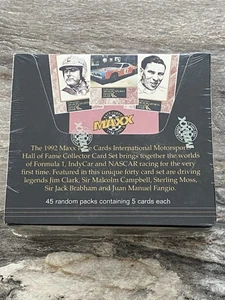 1992 MAXX Race Cards SEALED 45 pack trading card box FORMULA 1 NASCAR INDYCAR + - Picture 1 of 3