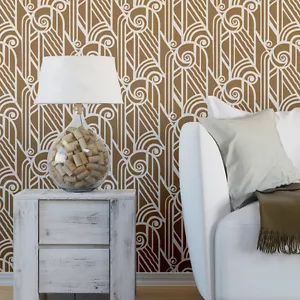Plantilla de pared Carmelo, plantillas reutilizables para aspecto de papel tapiz y decoración fácil del hogar - Imagen 1 de 4