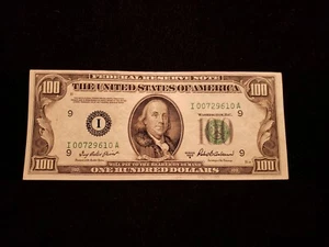 1950-B $100 FRN FEDERAL RESERVE NOTE - (I) MINNEAPOLIS, MN *NEARLY UNC* #CA146 - Picture 1 of 9