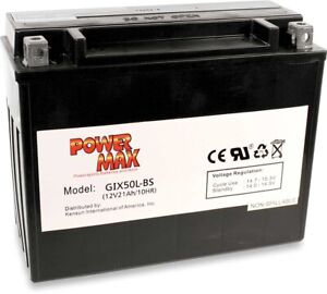 Power Max Maintenance-Free Battery for 1987-1988 Ski-Doo Safari 377E Snowmobile