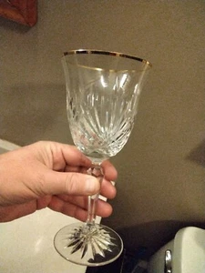  Miller Rogaska Richmond With Gold Wine Glass EXCELLENT  - Picture 1 of 6