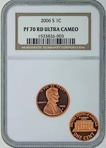 2006 S Lincoln Cent - NGC Certified Ultra Cameo PF 70 RD - Picture 1 of 2