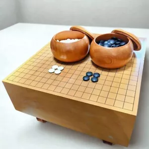 Go-Board Goban & Go Stone&Bowl SET IGO Game Hon-Katsura 30-Go Clam Nachiguro - Picture 1 of 15