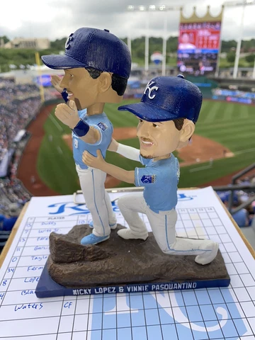 KANSAS CITY ROYALS NICKY LOPEZ and VINNIE PASQUANTINO BOBBLEHEAD 6/18/23 SGA Cover