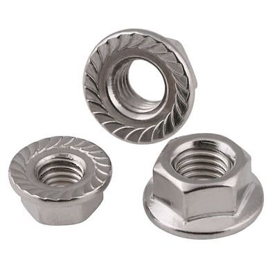 Flanged Nuts To Fit Metric Bolts & Screws A2 Stainless Steel Unc 1/4 5/16 3/8 • 1.31£