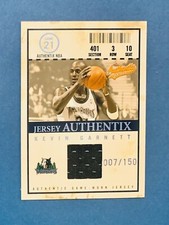 KEVIN GARNETT #D/150 2004-05 Fleer Authentix Game Worn Jersey JA-KG Timberwolves