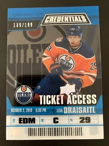 2019-20 Upper Deck Credentials Ticket Access Acetate TA-LD Leon Draisaitl ed/199 - Bild 1 von 2