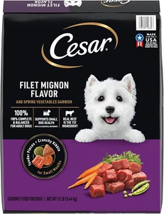 CESAR Small Breed Adult Dry Dog Food Filet Mignon Flavor 12 lb. Bag - Picture 1 of 7