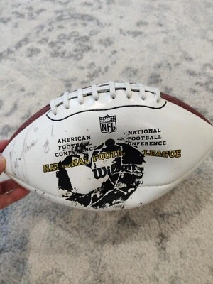 NFL 2006 NFC Champion Chicago Bears Autographed Wilson Football Urlacher Hester - Image 1 of 4