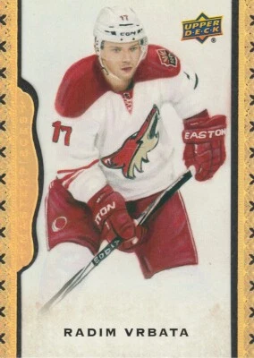 2014-15 UD Masterpieces Framed Black Leather #80 Radim Vrbata/50 - Image 1 of 2