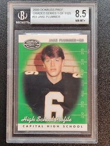 2000 Donruss Preferred QBC #61 - High School Profile Jake Plummer (RC) BGS 8.5 - Picture 1 of 1