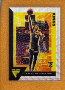 Tyrese Haliburton 2020-21 Panini Flux BK Rookie Asia Silver Wave Prizm RC #203