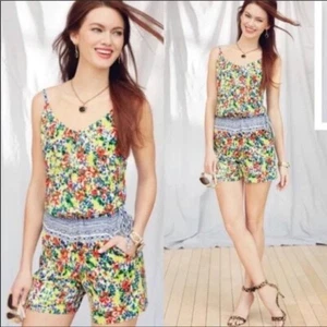 Cabi Fiesta Romper Devon Floral Sleeveless Size Small Style #5261 Multicolor - Picture 1 of 11