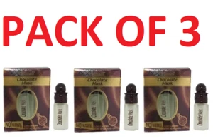 (PACK OF 3) Al Nuaim CHOCOLATE MUSK Attar Perfume Long Lasting Fragrance 3ml - Picture 1 of 3