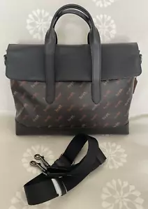 Bolso para computadora portátil COACH Hamilton estuche de negocios cuero bolso corto cartera - Imagen 1 de 14
