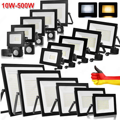 LED Fluter Außen Strahler Scheinwerfer 10W 20W 30W 50W 100W 200W 300W 500W IP66 - Bild 1 von 4