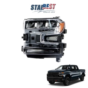 Black LED Headlight Headlamp Clear For Chevrolet Silverado 1500 2019-2020 Driver - Bild 1 von 12
